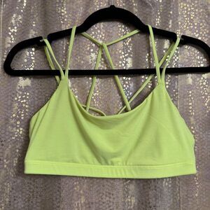 GapFit Low Impact Neon Yellow Strappy Sports Bra Medium
